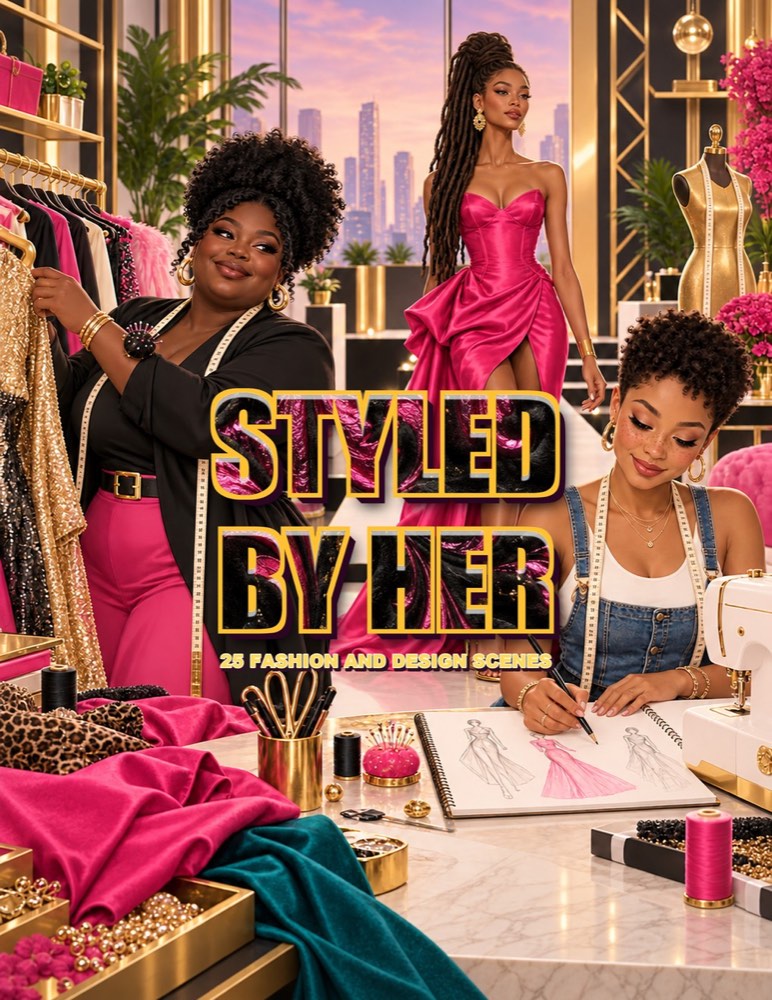 Styled by Her Fashion Coloring Book cover